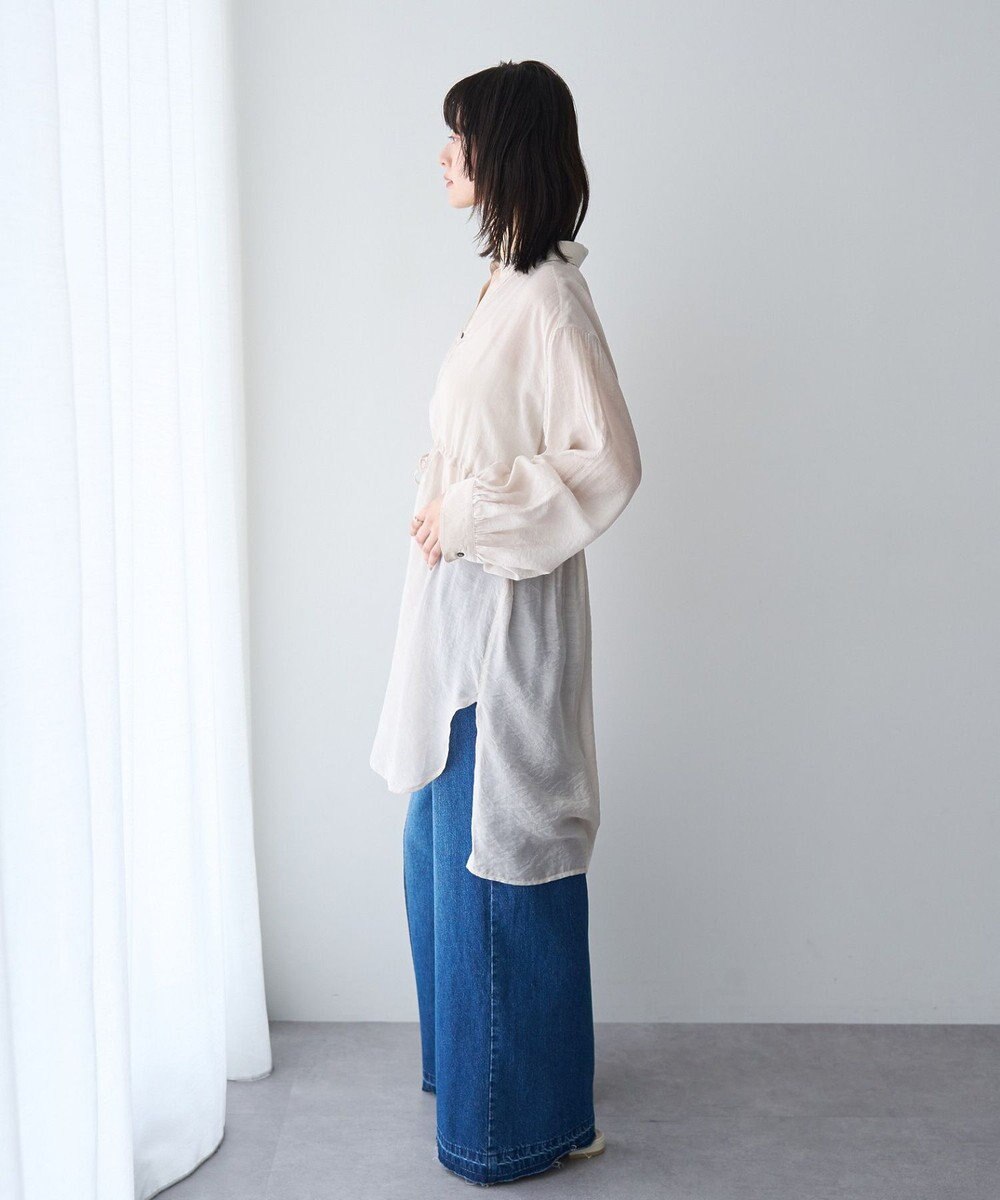 YECCA VECCA シアー2way袖バルーンチュニック 