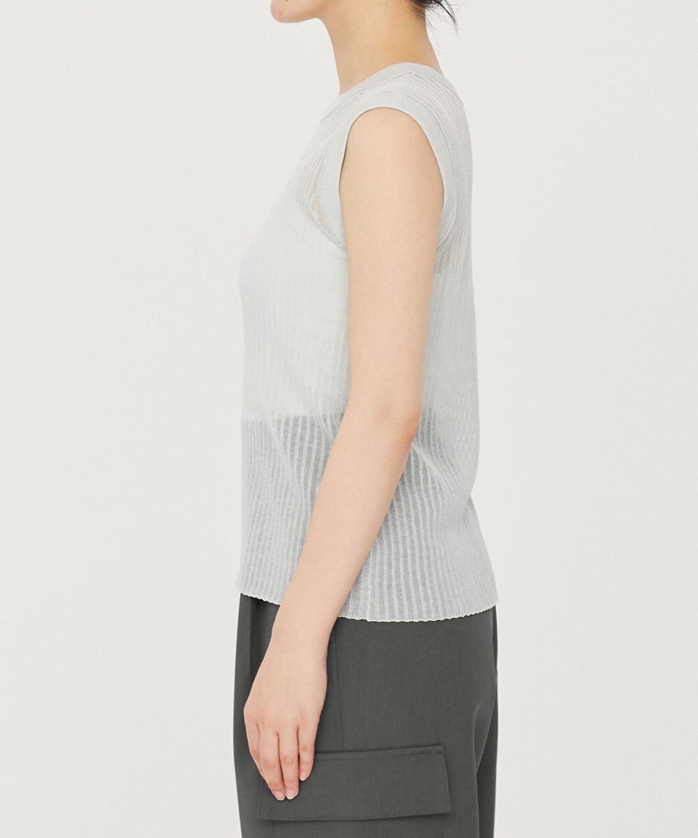 uncrave シアー リブ ノースリーブ ニット（uncrave STANDARD） 