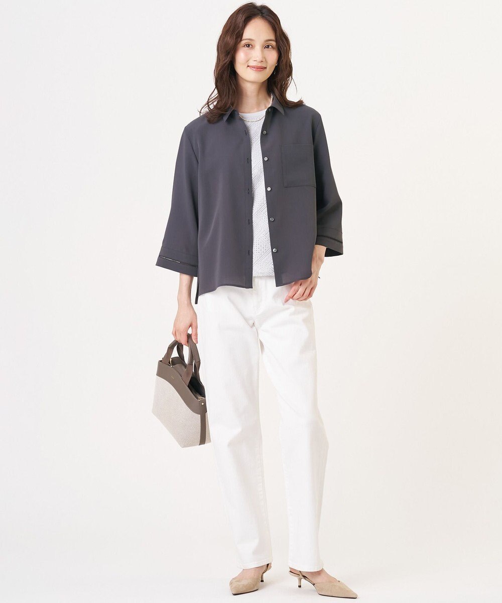J.PRESS LADIES 【洗える】BASIC STRETCH DENIM ボーイフィット デニム 