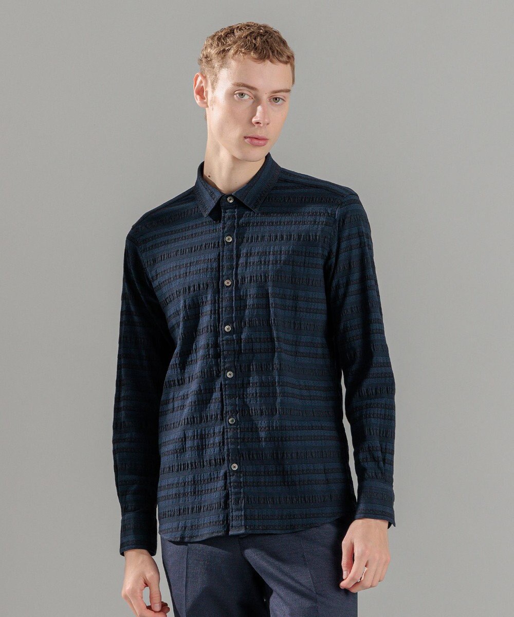 JOSEPH HOMME レボソジャガードストレッチ　レギュラーカラーシャツ 
