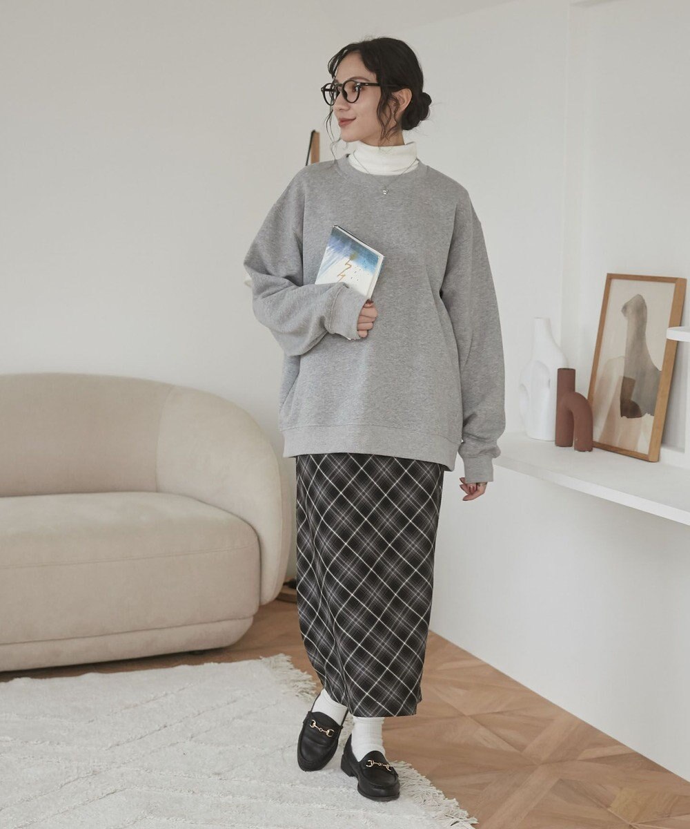 WEGO 【ユニセックス着用ITEM/裏起毛】リラックスフィットスウェットプルオーバー 