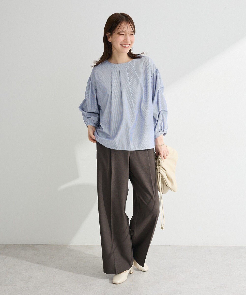 Green Parks きれシルストレートワイドパンツ 