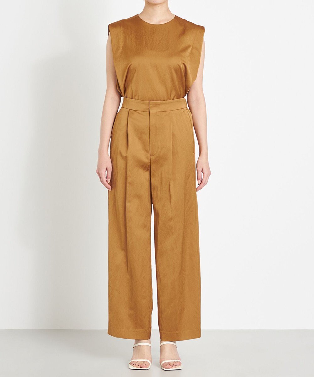 NAVE 【ReNAVE 洗える】グロスサテン パンツ 