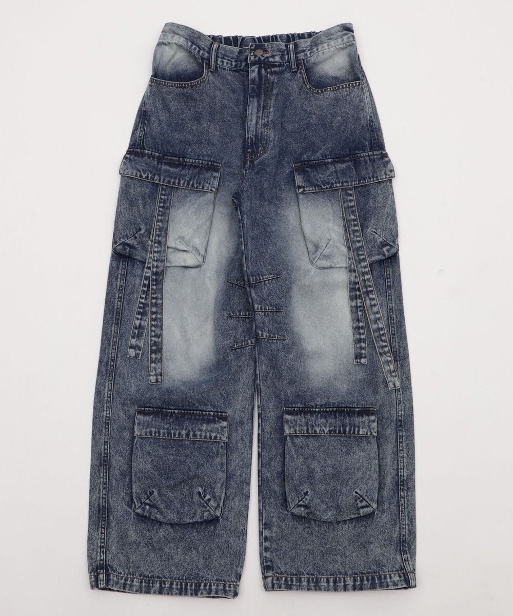 WEGO イージーマルチポケットデニムカーゴ 