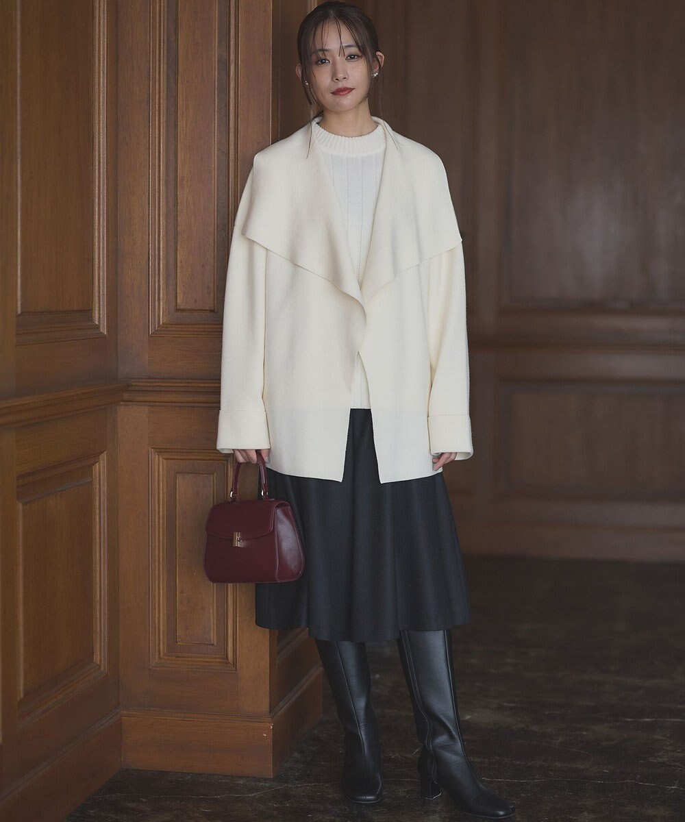 組曲 L 【WEB一部店舗限定】ウールジョーゼット キュロットパンツ 