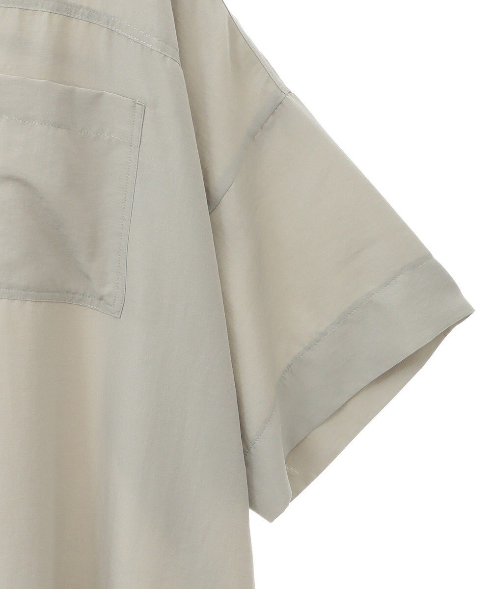 Green Parks ７分袖ミディ丈シャツワンピース 