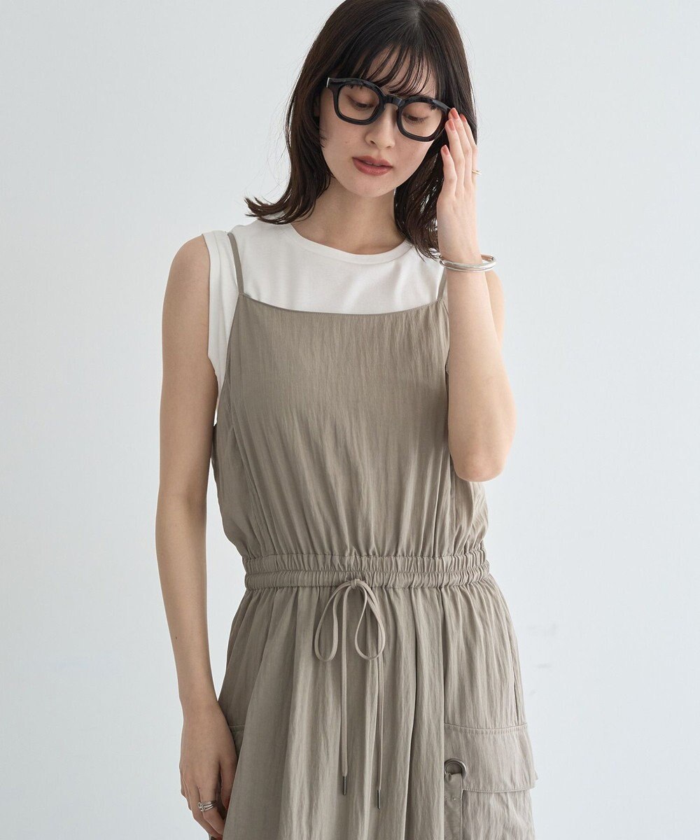 YECCA VECCA 【UVカット/遮熱/接触冷感】COOLカーゴキャミワンピース 