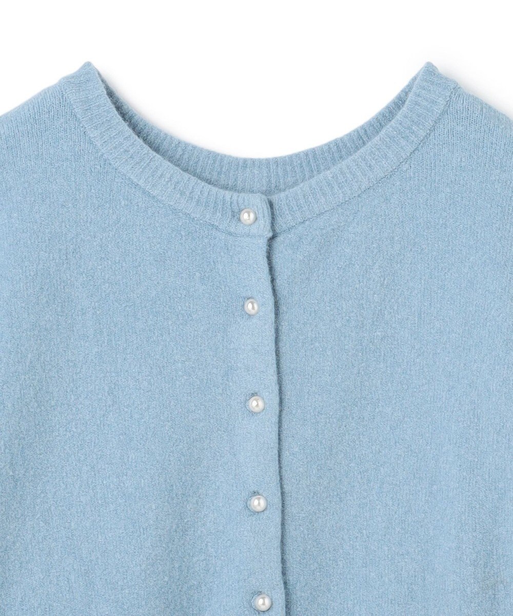 UNFILO 【前後着用 可能】ふわふわニット 2WAY パールボタンカーディガン 