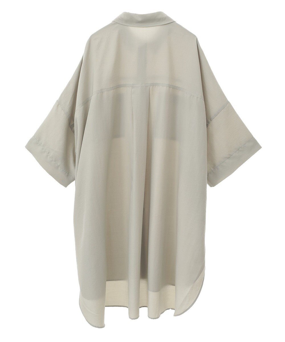 Green Parks ７分袖ミディ丈シャツワンピース 