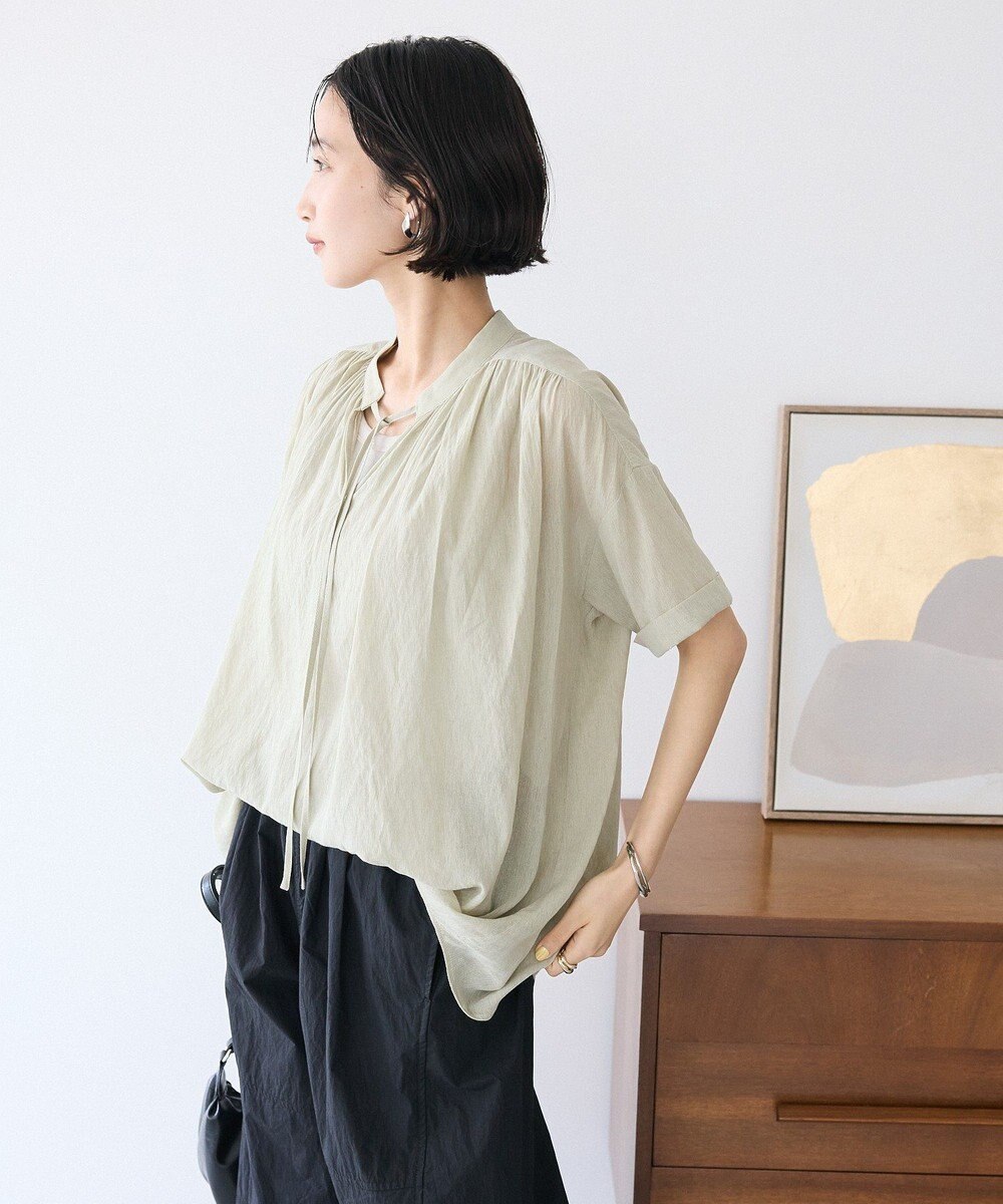 CRAFT STANDARD BOUTIQUE ヴィンテージボイルタイ付ブラウス 