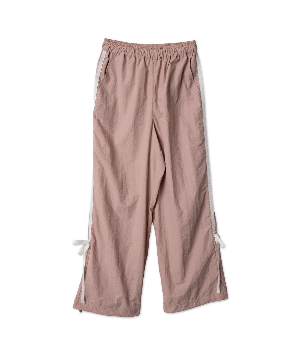 WEGO 【ウエストゴム】ラインリボンデザインナイロンバンツ 