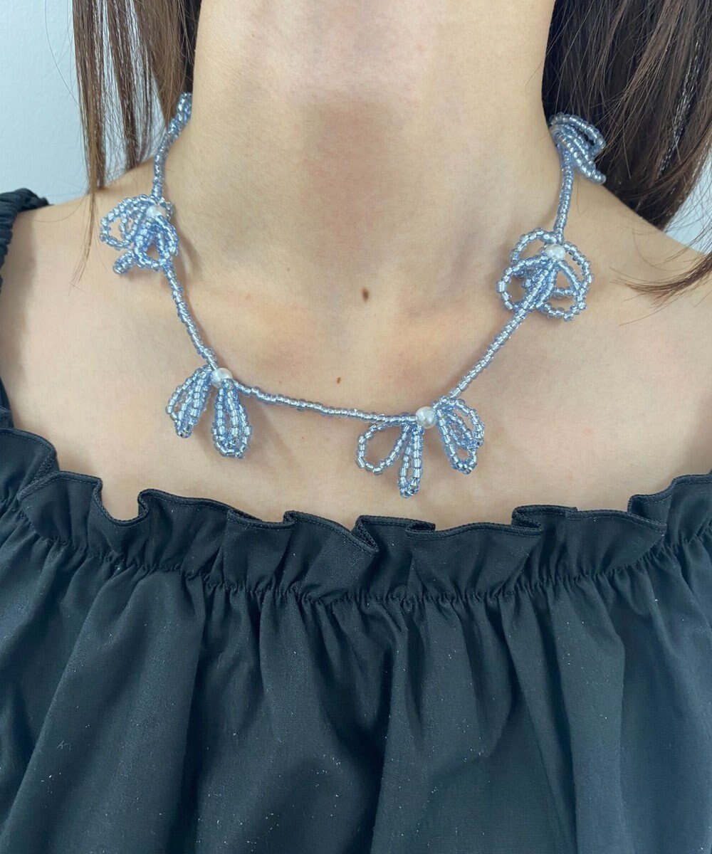 WEGO Lフラワービーズネックレス 