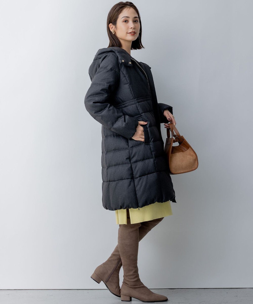 組曲 S 【洗える】ライトタフタロングダウン 