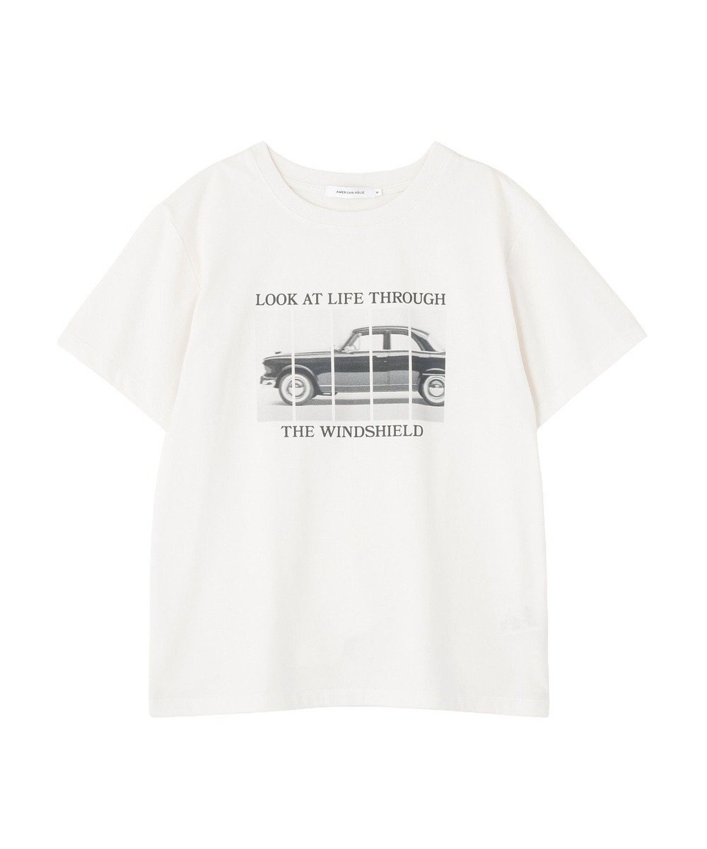 AMERICAN HOLIC フォト&レタリングプリントTシャツ 