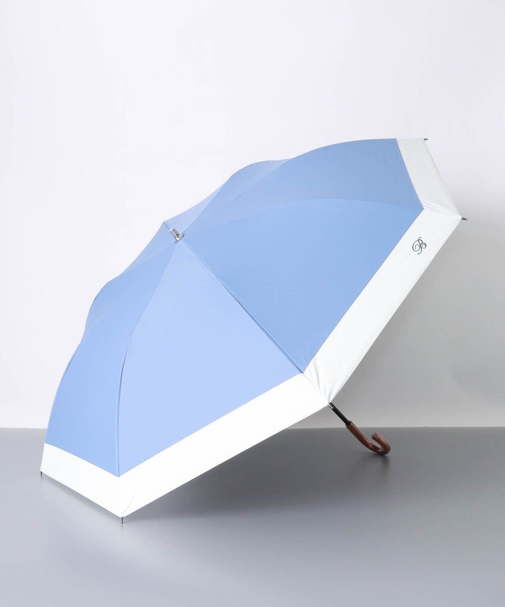 AURORA BLAO (ブラオ) 大寸 バイカラー晴雨兼用傘(折り畳み・トップフラット) サックス