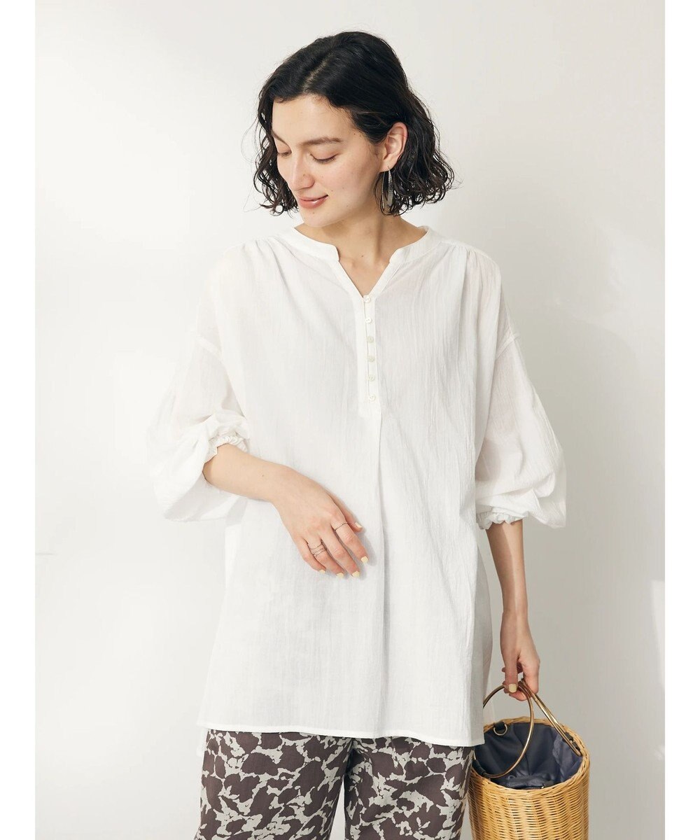 CRAFT STANDARD BOUTIQUE ジョーゼットスキッパーシャツ 