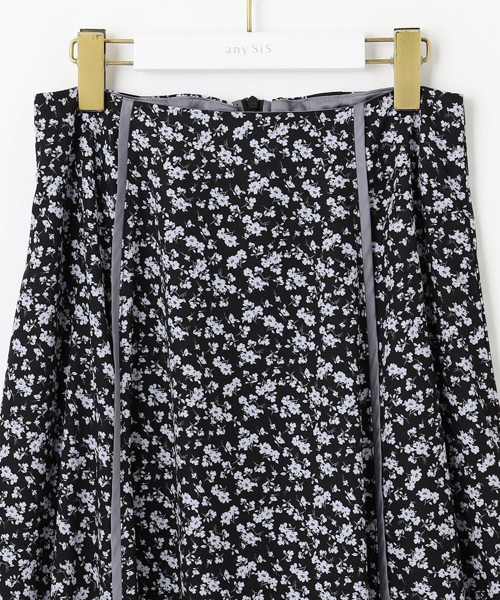 ANY SIS 【全方位 好印象】ラメフェザーニット×フラワースカート セット 