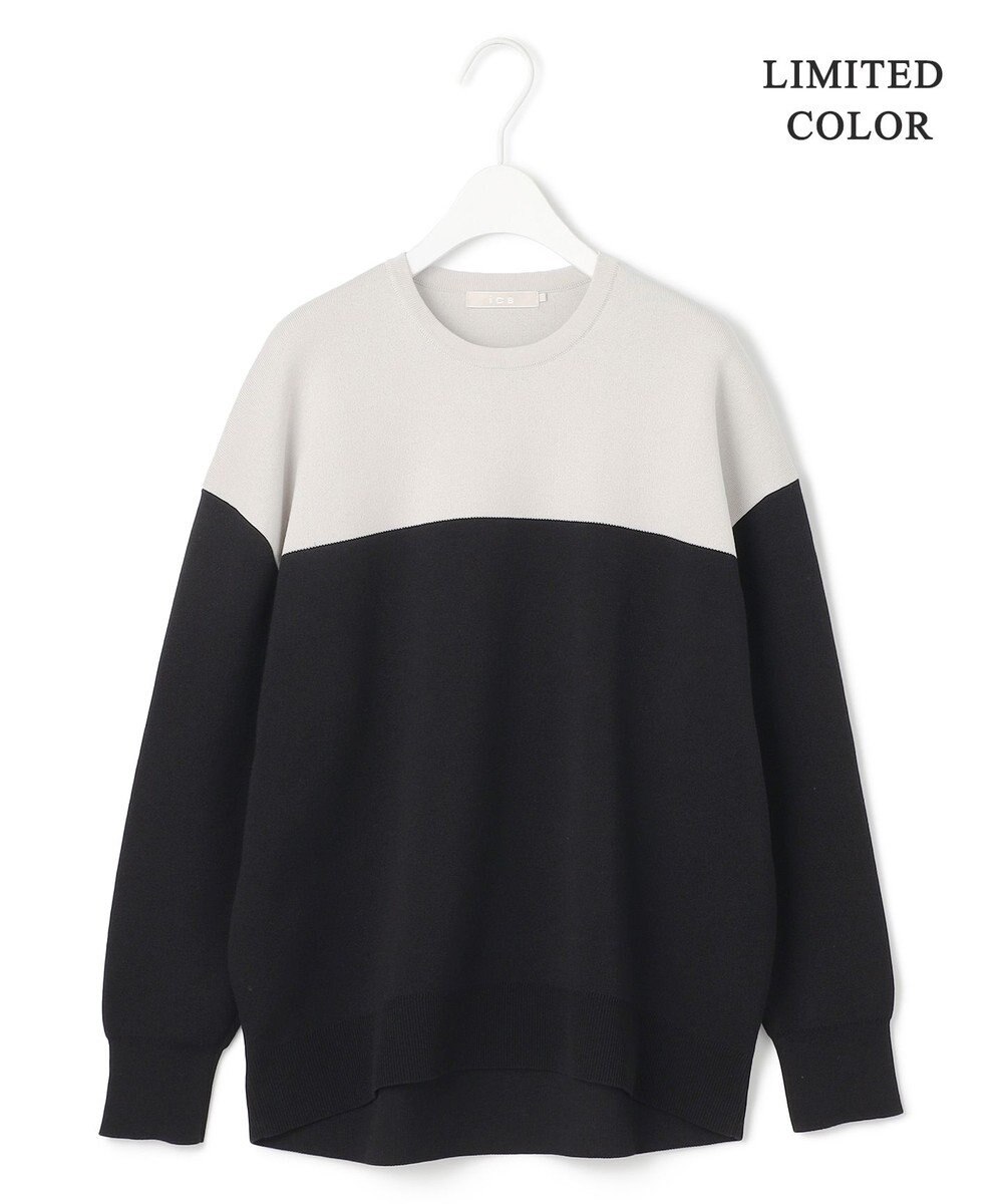 ICB 【WEB限定カラーあり・洗える】コットンポリエステルスムース  ニットプルオーバー 