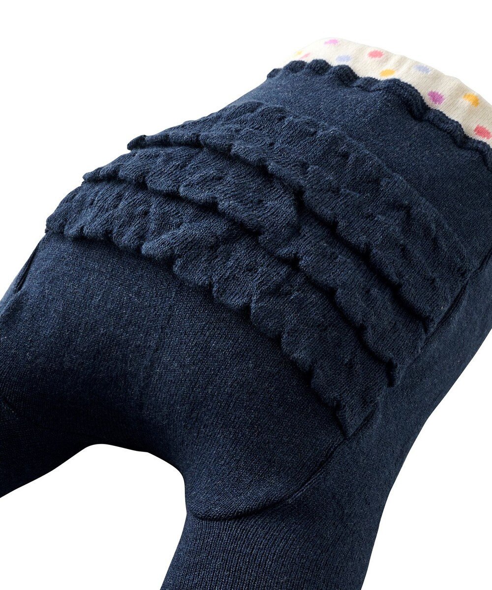 MIKI HOUSE HOT BISCUITS 【70-100cm】 おしりフリル 9分丈ベビースパッツ 