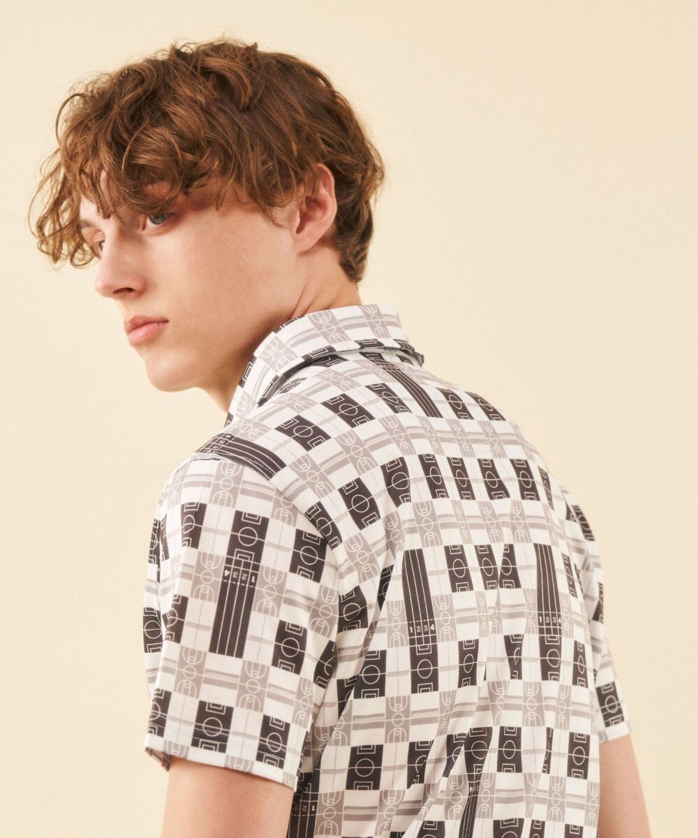 23区GOLF 【MEN】【吸水速乾/UVカット】フィールドチェック柄ポロシャツ 