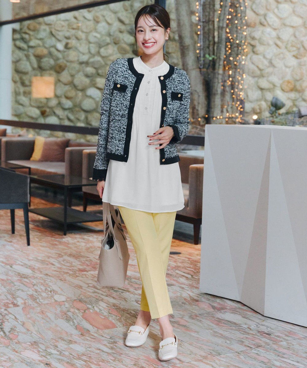 Tiaclasse 【スマート裏起毛・新色追加】 ピンタックシャツチュニック 