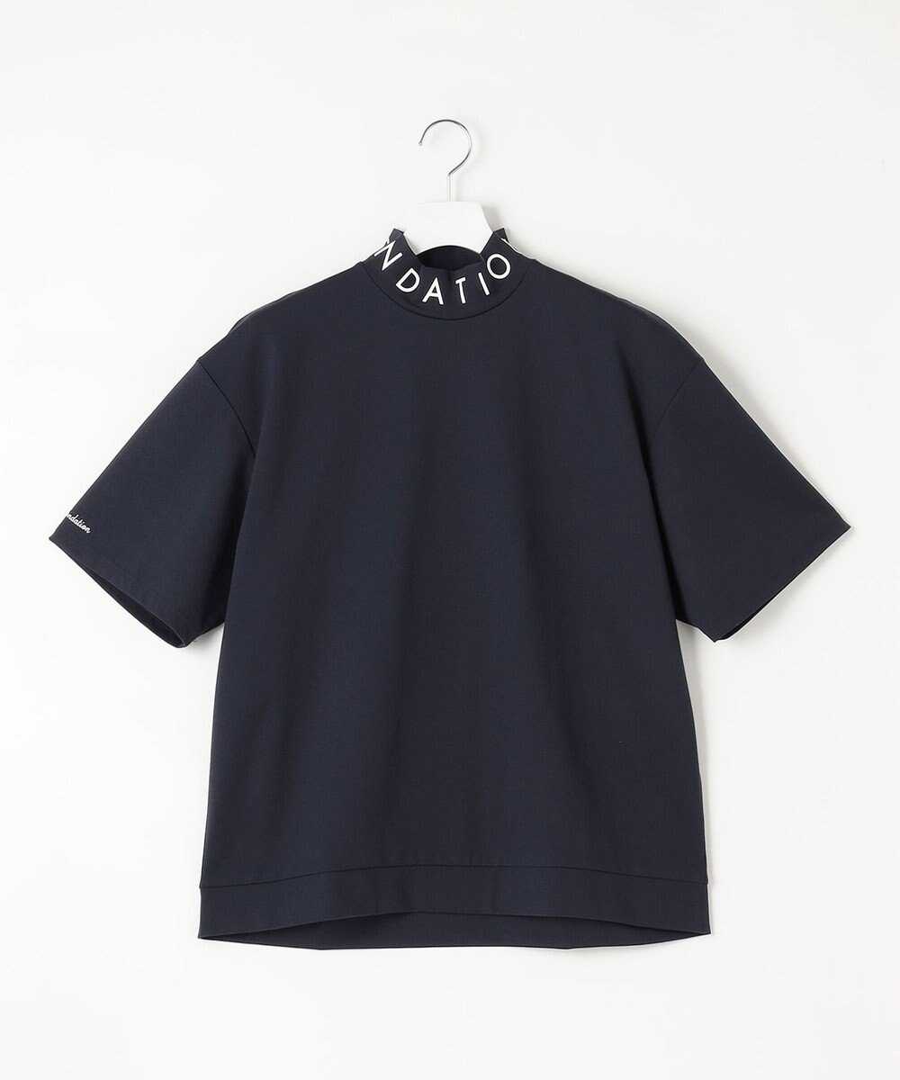 23区GOLF 【23Fondation/MEN】【UVケア】衿ロゴ モックネックシャツ 