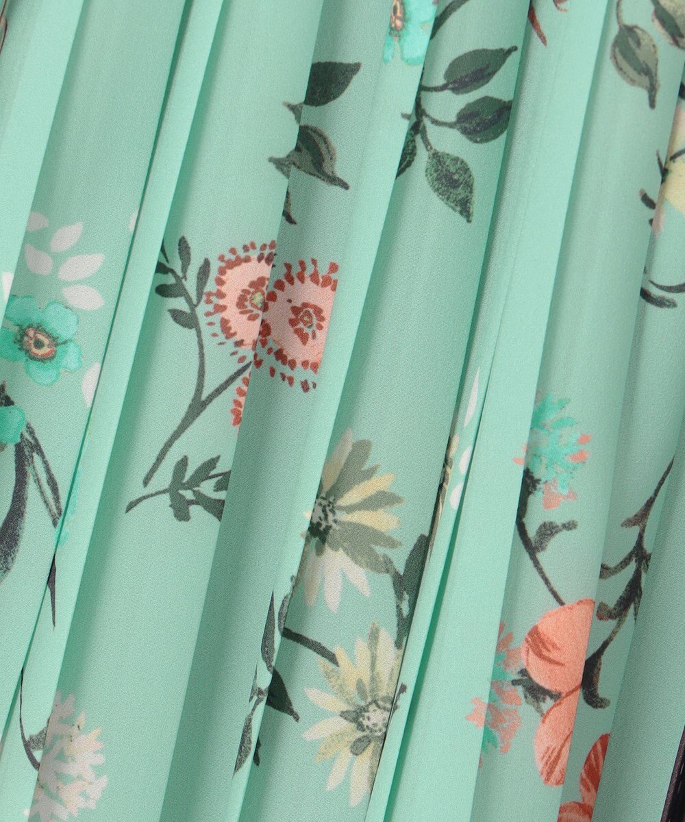 組曲 L スカーフパネルプリント ワンピース 