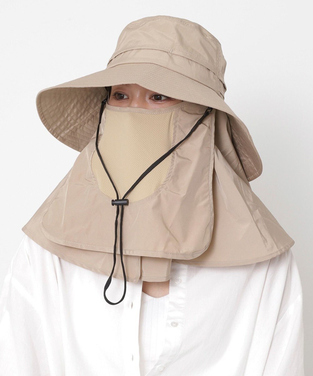 MOONBAT 【遮光100％/UVカット100％】フワクール (Fuwacool)  日差しを完全遮断サファリハット　遮光100　UV100 