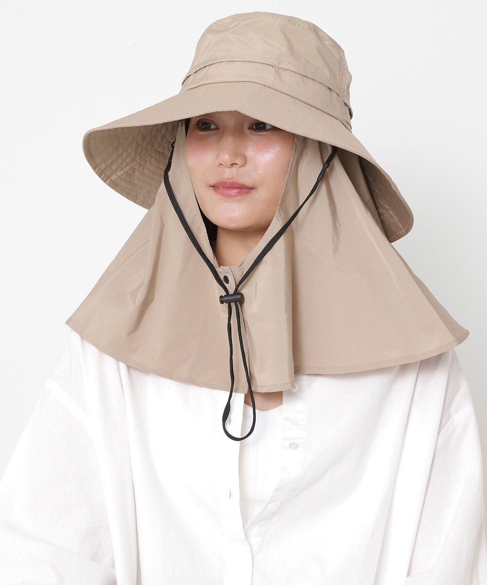 MOONBAT 【遮光100％/UVカット100％】フワクール (Fuwacool)  日差しを完全遮断サファリハット　遮光100　UV100 