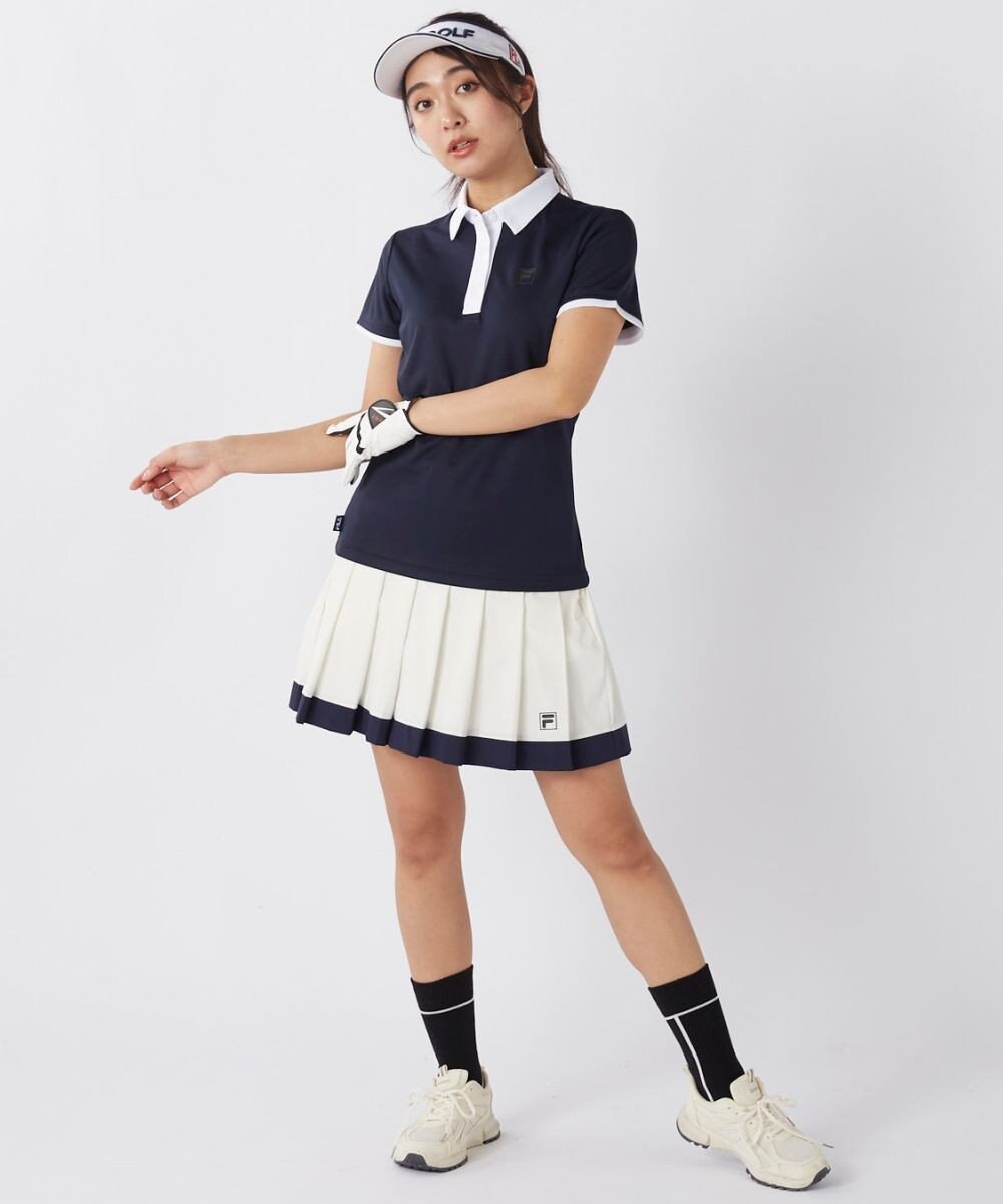 FILA GOLF／marie claire 【FILA GOLF】アクセントカラー半袖ポロシャツ 