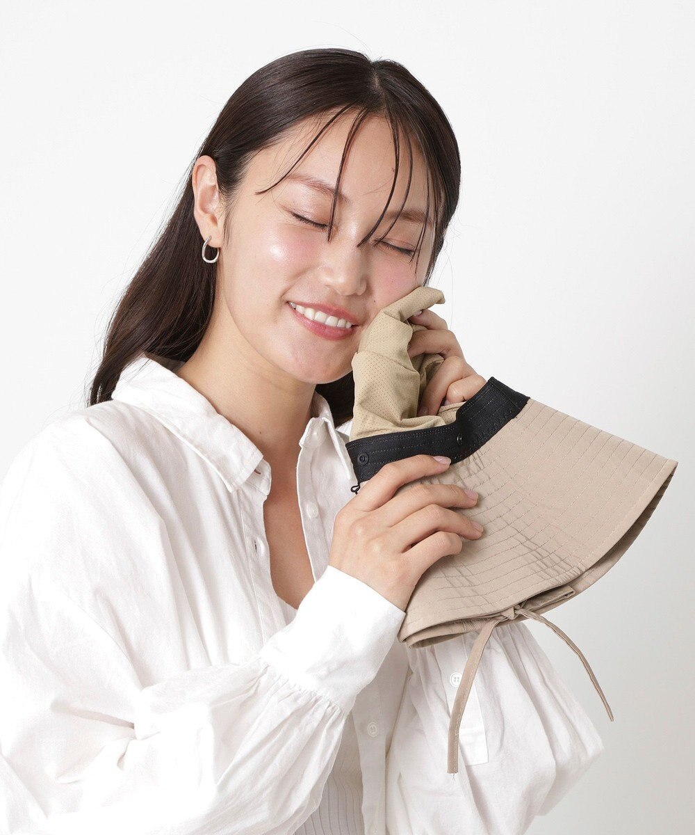 MOONBAT 【遮光100％/UVカット100％】フワクール (Fuwacool)  日差しを完全遮断サファリハット　遮光100　UV100 