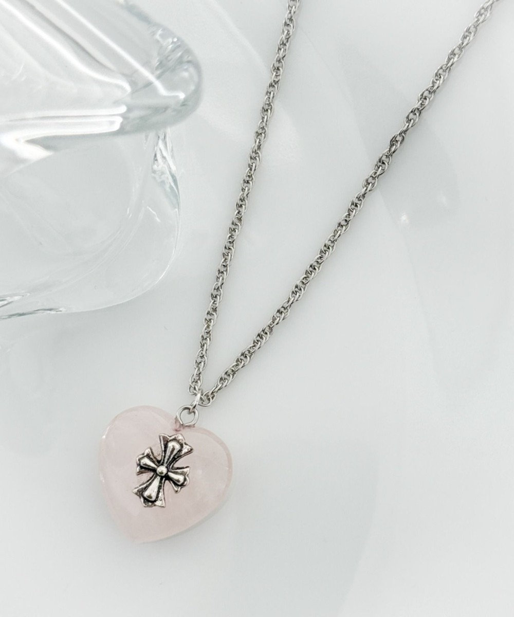 WEGO Lクロスハートネックレス 