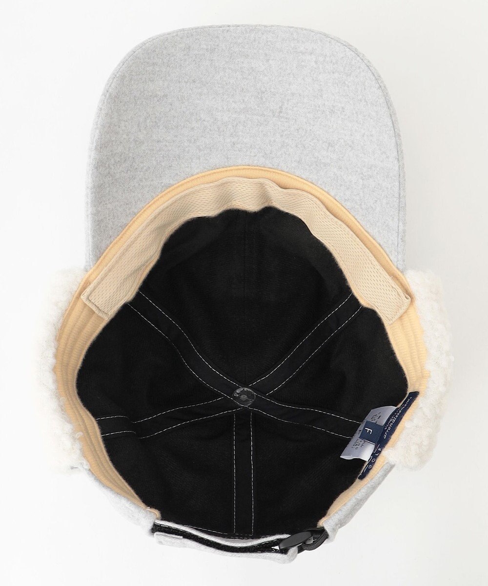 23区GOLF 【WOMEN】耳当て付スェードキャップ 