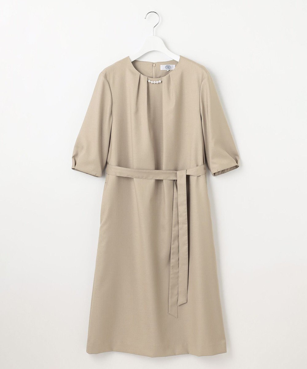 J.PRESS LADIES L 【洗える・UV加工・吸水速乾】OXIJEWELストレッチ ワンピース 