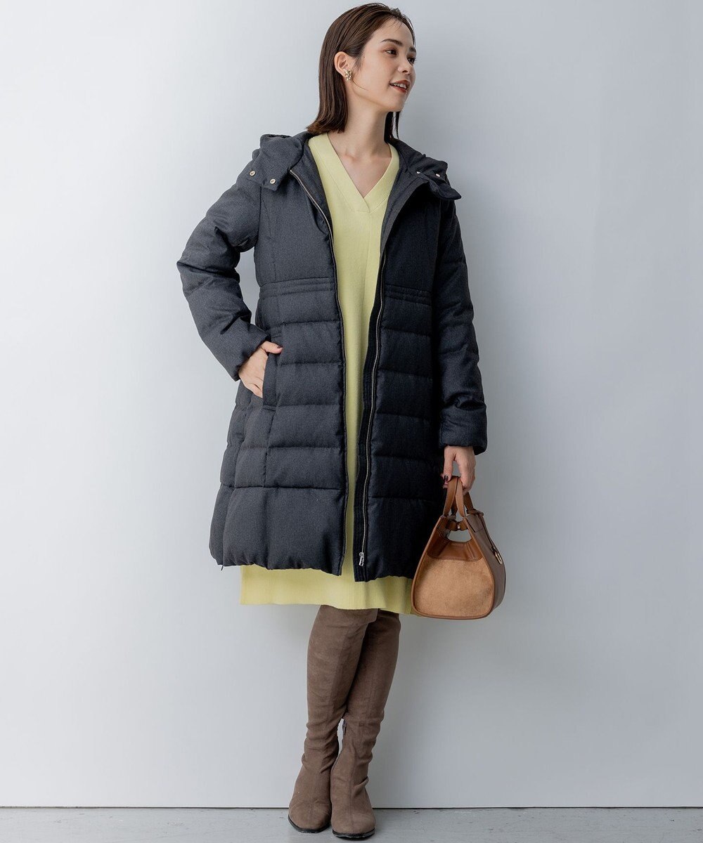 組曲 【洗える】ライトタフタロングダウン 