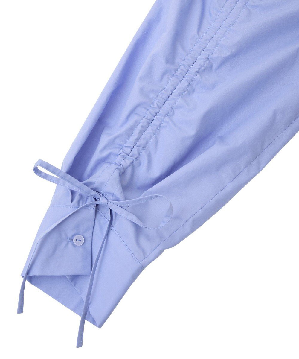 Green Parks イージーケア袖シャーリングシャツ 