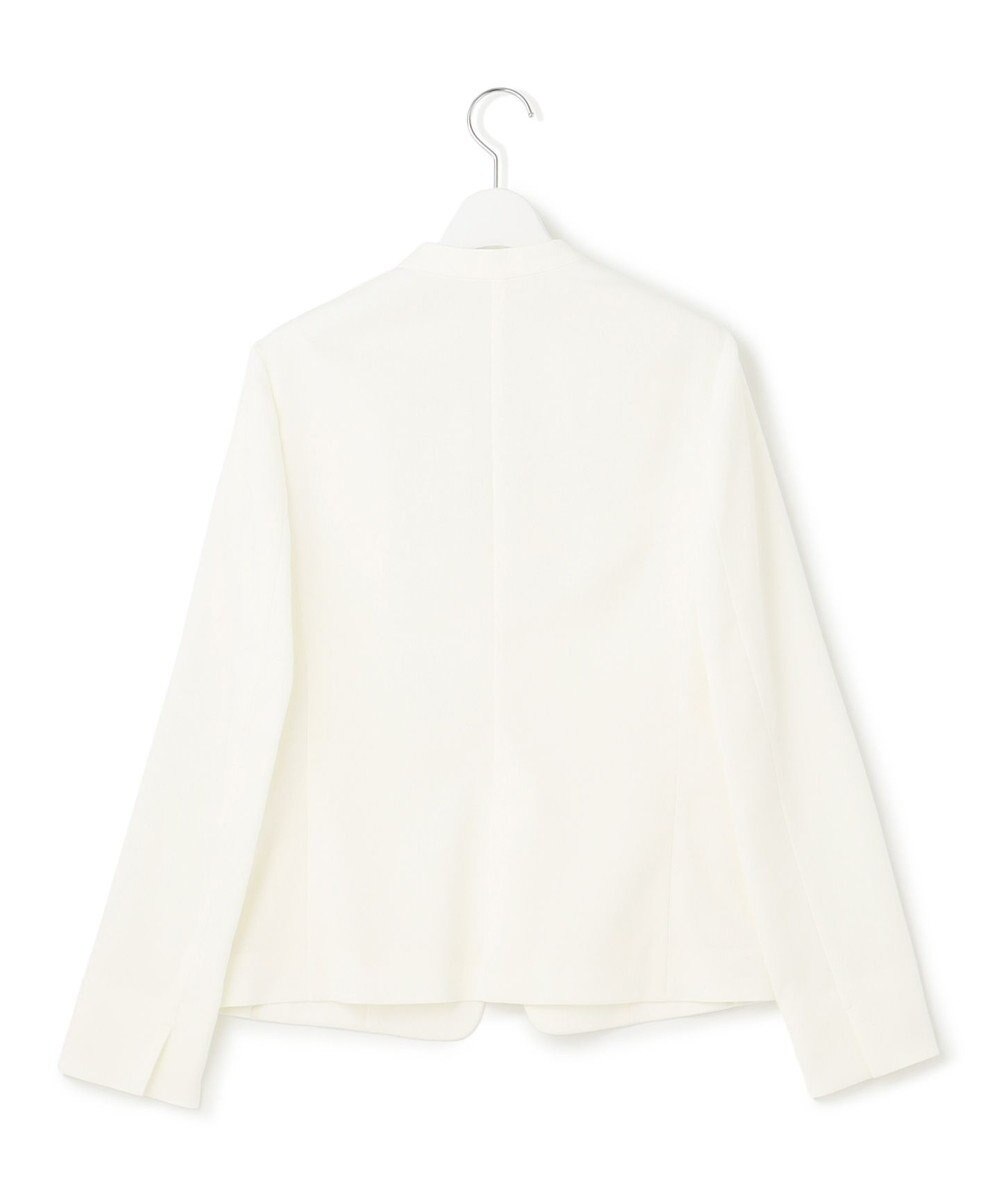 23区 【セットアップ対応/防シワ性/洗える】アイアスマットストレッチ ノーカラー ジャケット 