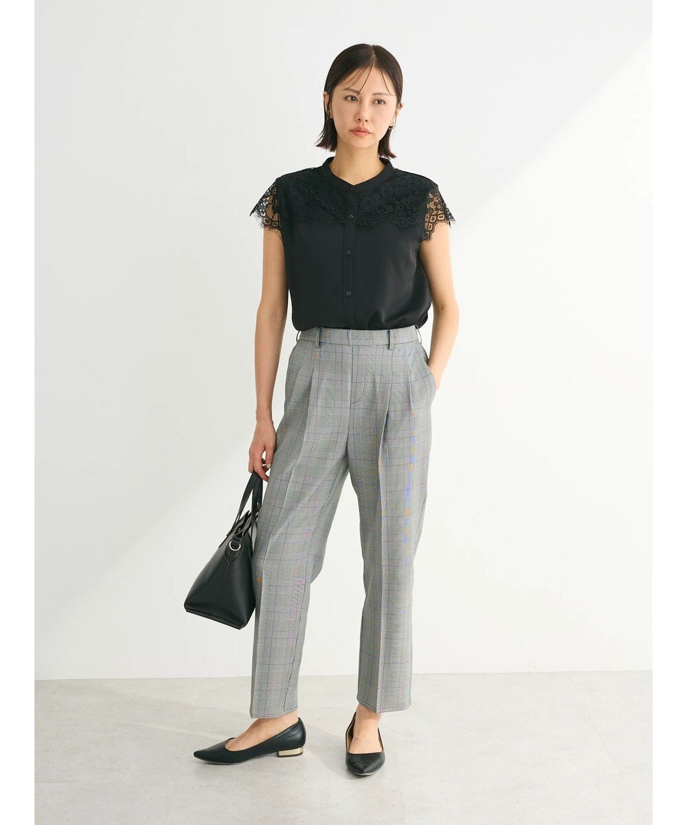 Green Parks きれいシルエットパンツ（テーパード／柄） 