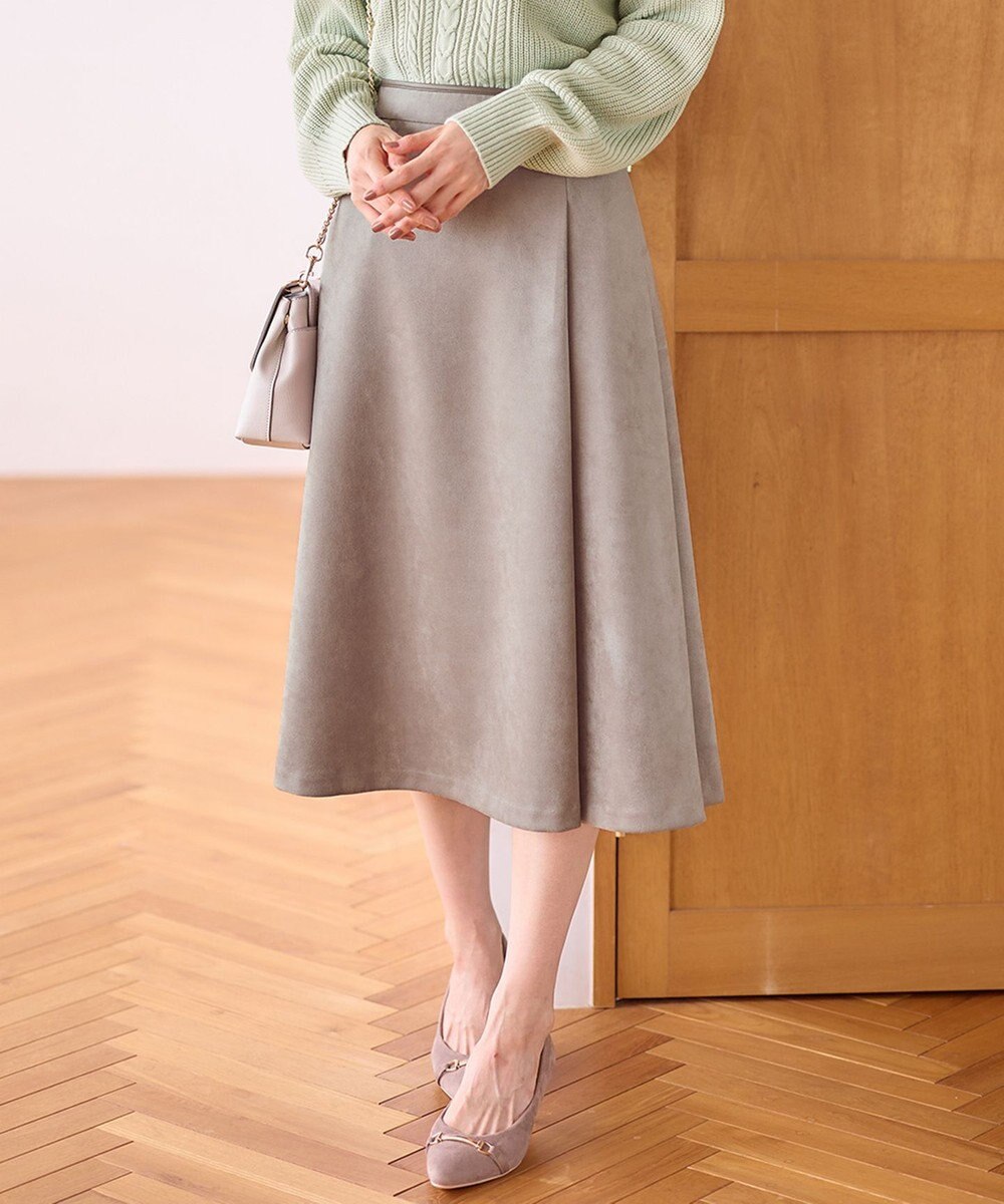 ANY SIS 【洗える】スエードライクビット スカート 