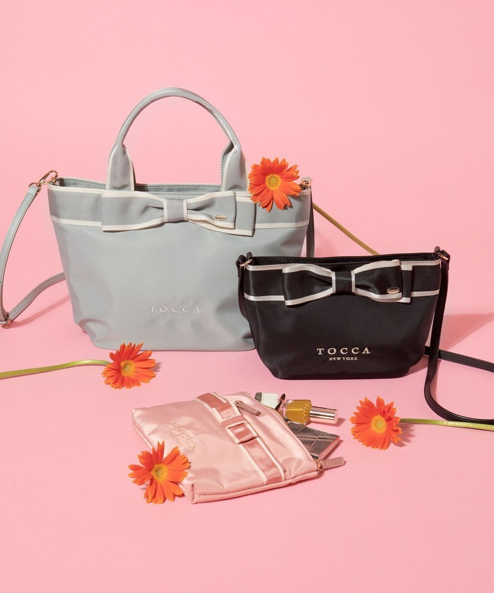 TOCCA 【撥水】BICOLOR RIBBON TOTE トートバッグ 