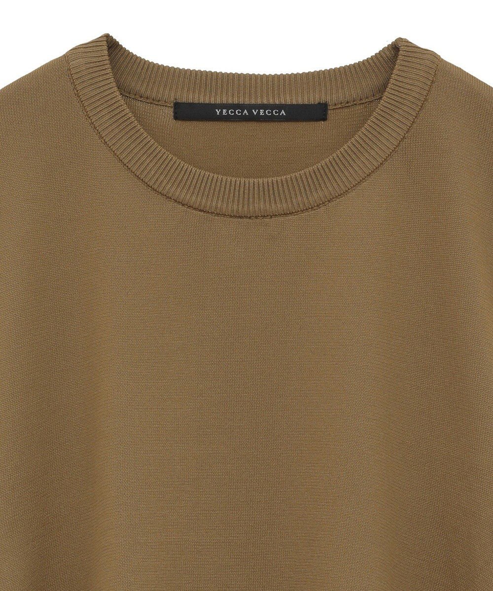 YECCA VECCA サイドプリーツ異素材MIXプルオーバー 