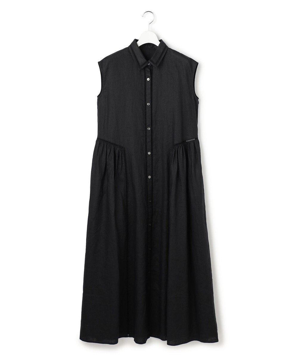 23区 【GOLD LABEL】ノーザンリネン ハシゴレース シャツワンピース 
