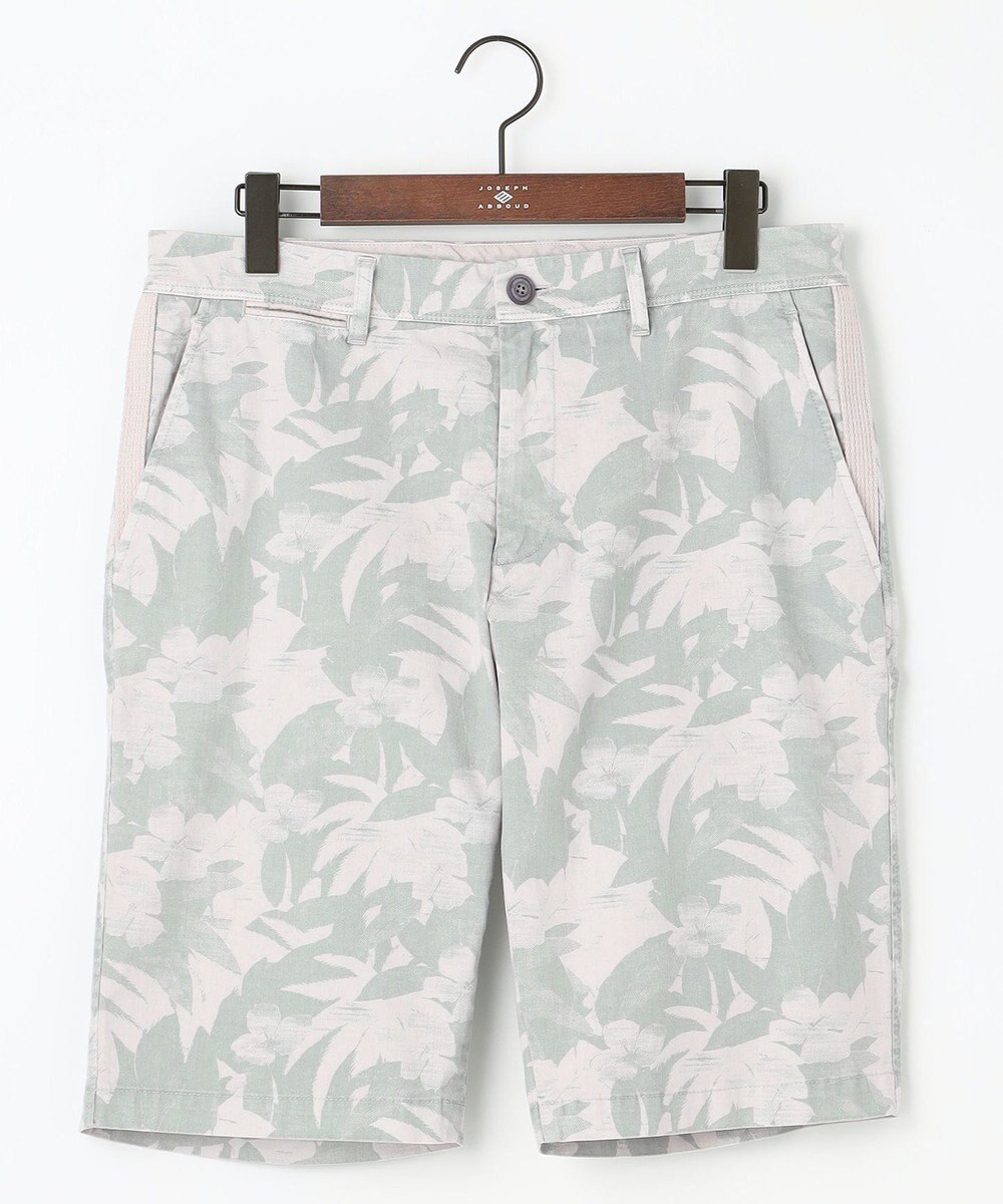 JOSEPH ABBOUD 【イタリア素材/製品染め】ボタニカルヘリンボンプリント ショーツ 