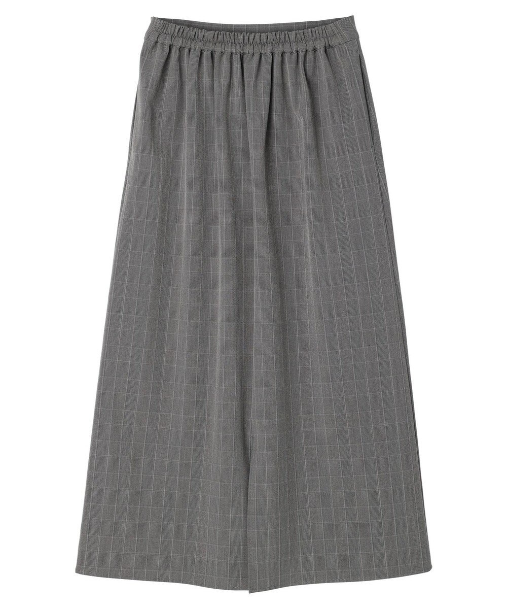 Green Parks きれいシルエットチェック裾フレアスカート 