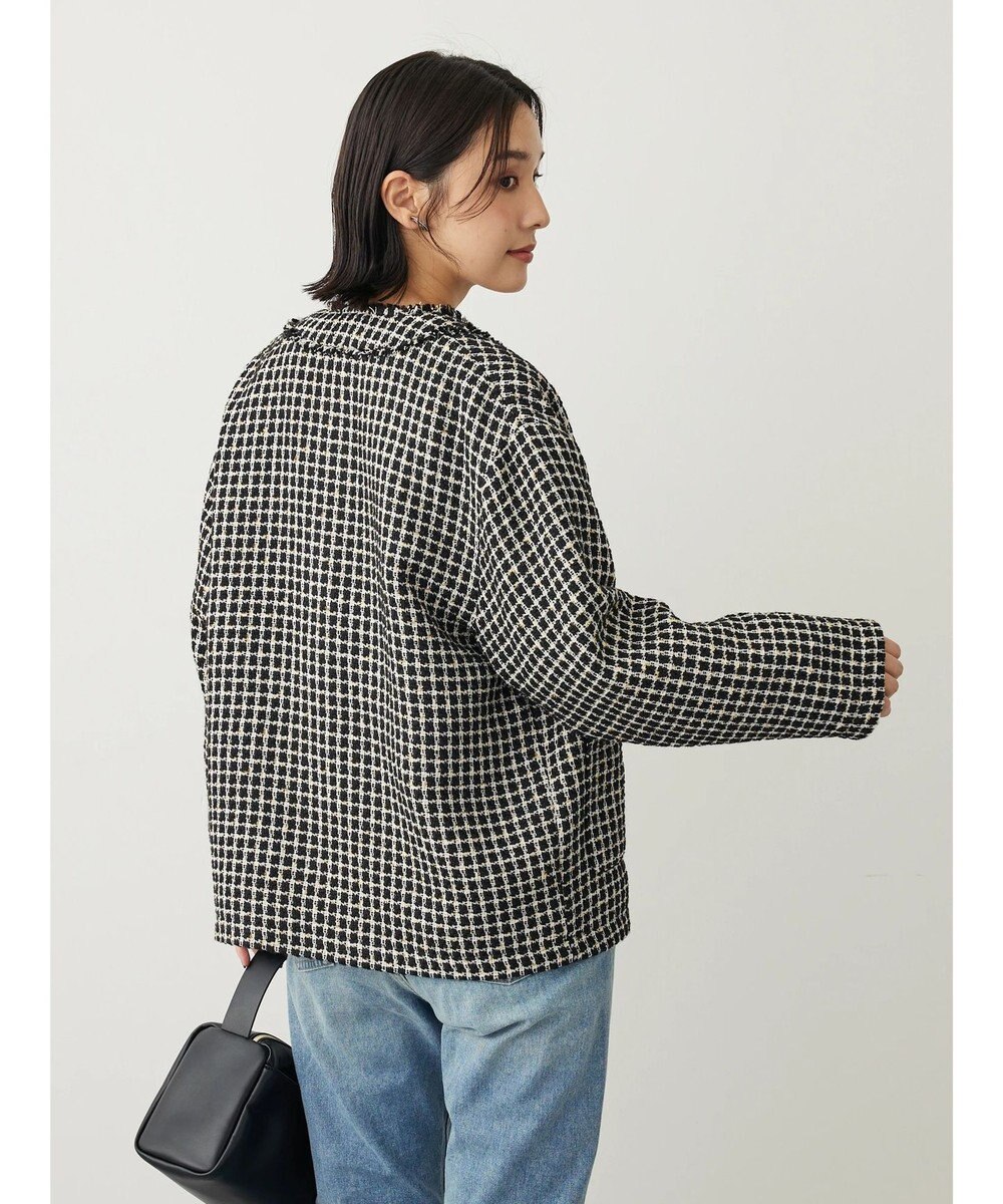 Green Parks ・ＥＬＥＮＣＡＲＥ　ＤＵＥ　ツィードノーカラージャケット 