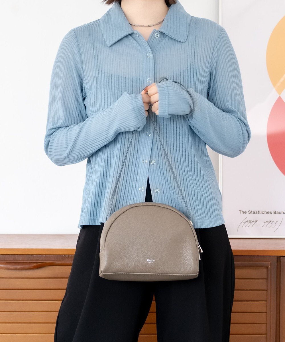 blancle シュリンクレザー ハーフサークルショルダー 