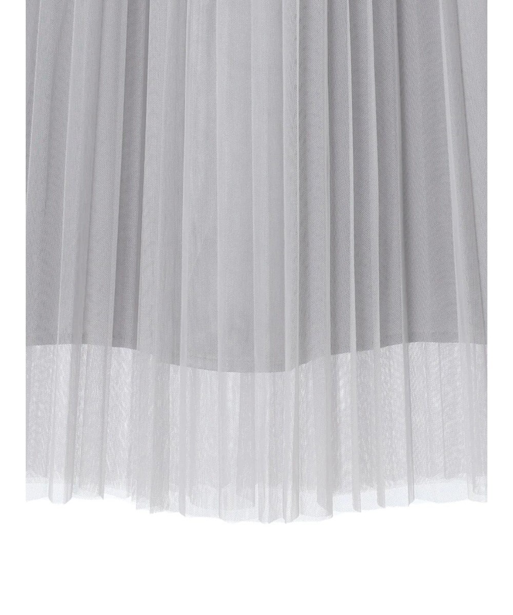 earth music&ecology チュールプリーツスカート 