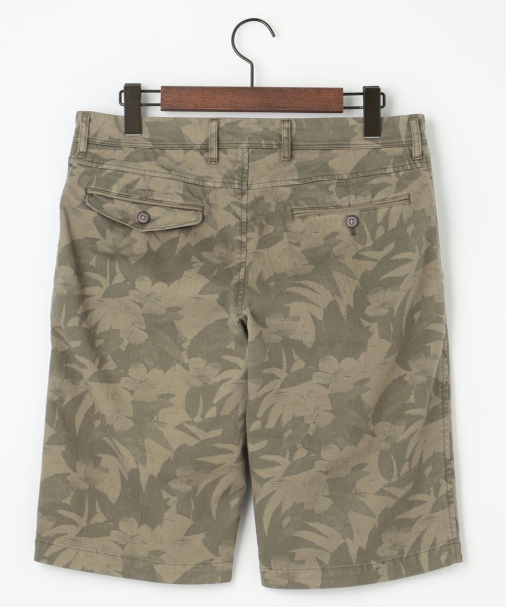 JOSEPH ABBOUD 【イタリア素材/製品染め】ボタニカルヘリンボンプリント ショーツ 