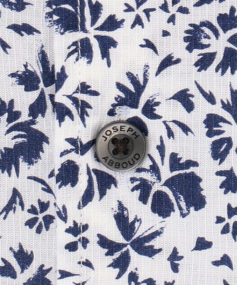 JOSEPH ABBOUD 【サスティナブル】コットンリヨセルリネンフラワープリント シャツ 