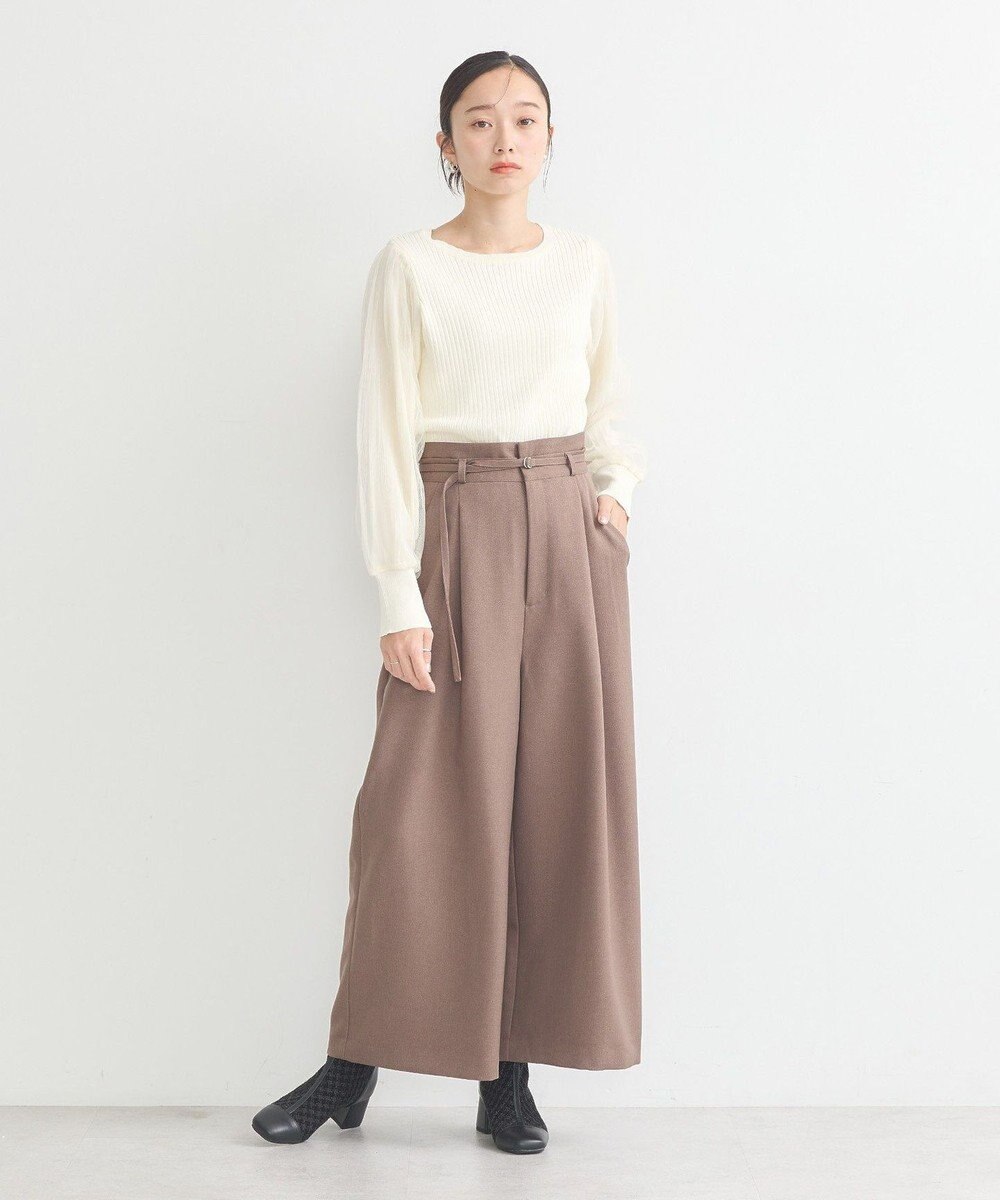 earth music&ecology マジョリカプリーツチュールニットプルオーバー 